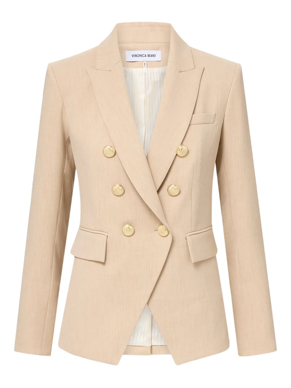 Двубортный блейзер Miller на пуговицах Veronica Beard, нейтральный 
Двубортный блейзер Miller на пуговицах Veronica Beard, нейтральный
