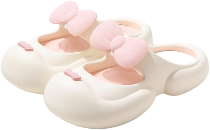 KFVIM Милые сланцы-клоги для мужчин и женщин, сандалии для пляжа с бантом, белый
KFVIM Милые сланцы-клоги для мужчин и женщин, сандалии для пляжа с бантом, белый