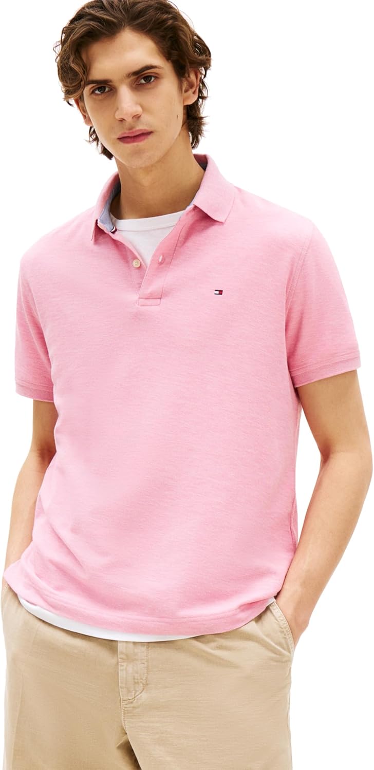 Мужская рубашка-поло Tommy Hilfiger с короткими рукавами, влагоотводящая, эластичная, быстросохнущая, с защитой от ультрафиолета, Light Red Heather, Красный, Мужская рубашка-поло Tommy Hilfiger с короткими рукавами, влагоотводящая, эластичная, быстросохну
Мужская рубашка-поло Tommy Hilfiger с короткими рукавами, влагоотводящая, эластичная, быстросохнущая, с защитой от ультрафиолета, Light Red Heather, Красный, Мужская рубашка-поло Tommy Hilfiger с короткими рукавами, влагоотводящая, эластичная, быстросохну