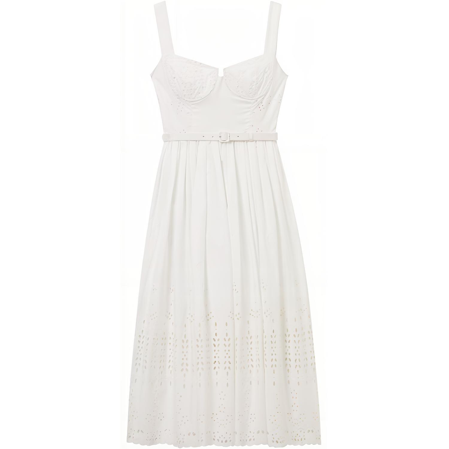 Платье миди из хлопка с вышивкой Self-portrait, белый
Платье миди из хлопка с вышивкой Self-portrait, белый