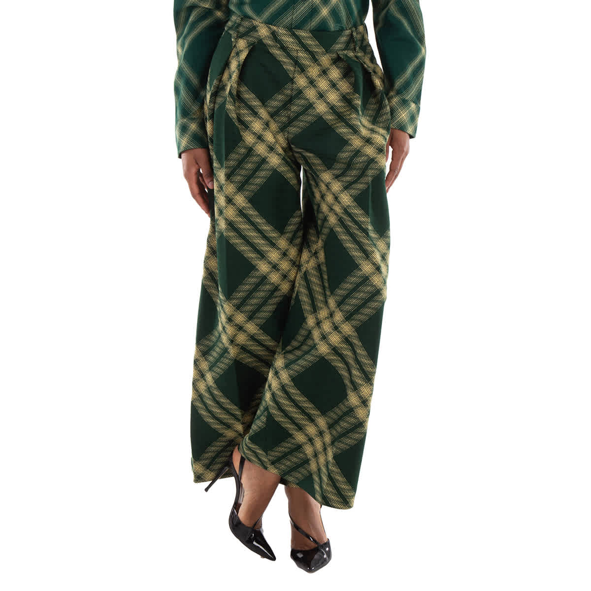 Широкие шерстяные брюки-бойфренды в клетку Burberry, розовый
Широкие шерстяные брюки-бойфренды в клетку Burberry, розовый