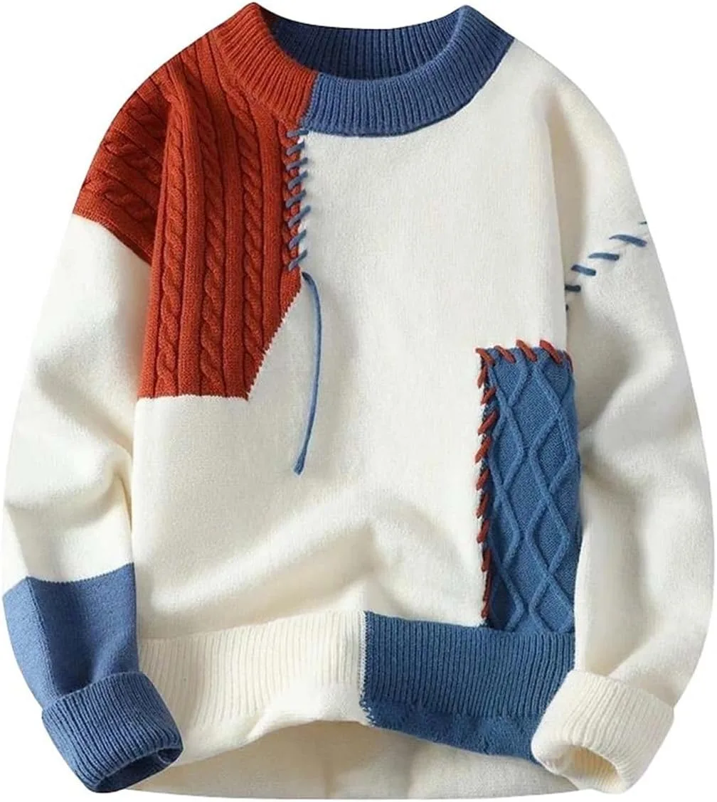 Мужской свитер с панельным дизайном и фактурной вязкой
Мужской свитер с панельным дизайном и фактурной вязкой