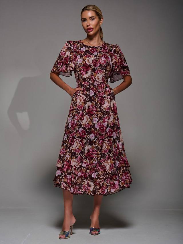 Шифоновое макси-платье с цветочными рюшами Jolie Moi, Multi
Шифоновое макси-платье с цветочными рюшами Jolie Moi, Multi