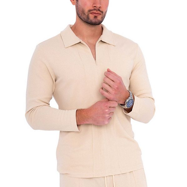 Мужская футболка с длинным рукавом и молнией на горловине Dai Moda, Cream
Мужская футболка с длинным рукавом и молнией на горловине Dai Moda, Cream
