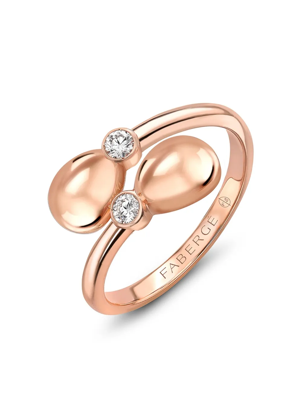 Кольцо Fabergé Essence Crossover из розового золота с бриллиантами, золотой