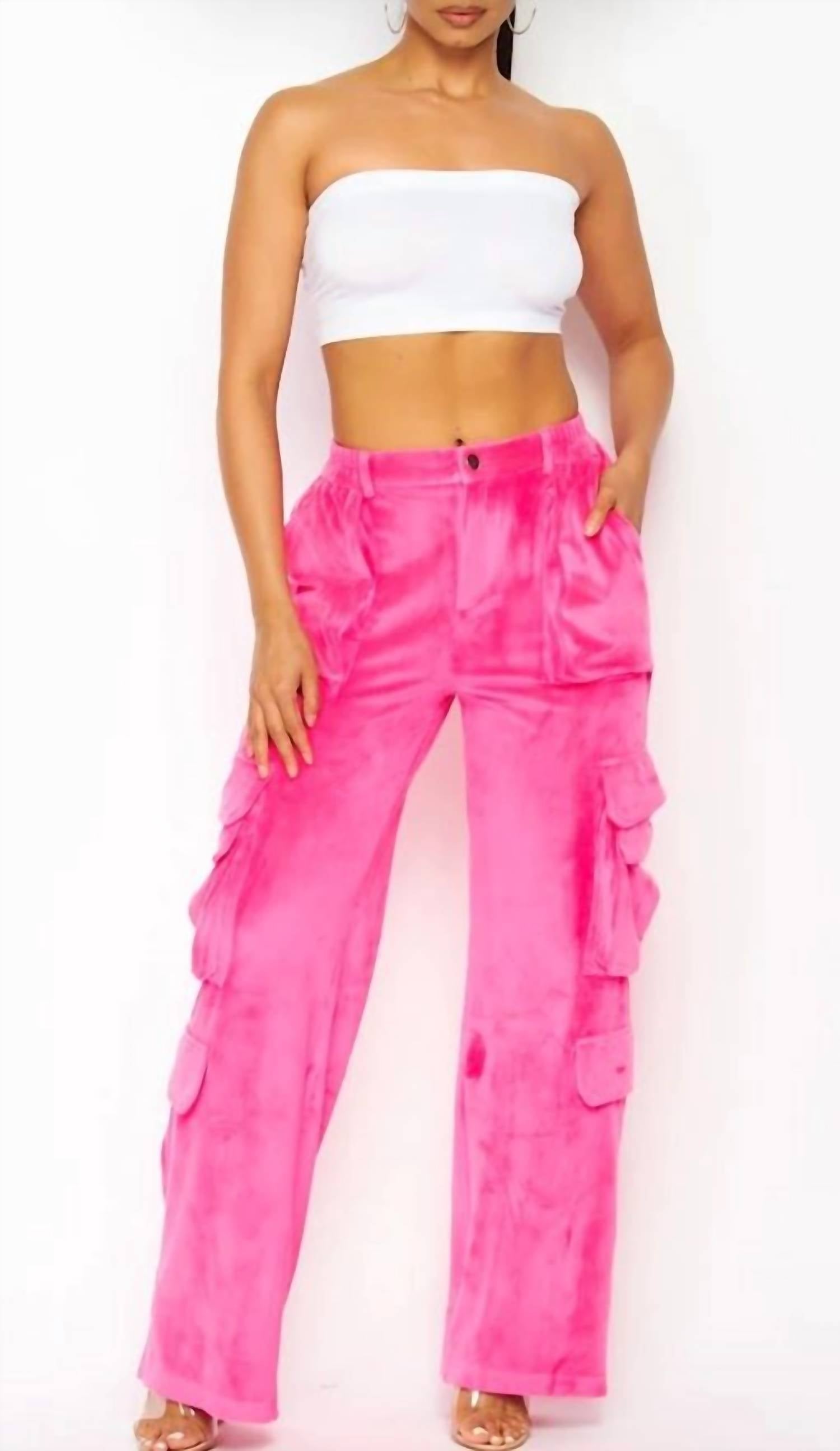 Женские розовые энергетические карго-штаны Hot & Delicious
Женские розовые энергетические карго-штаны Hot & Delicious