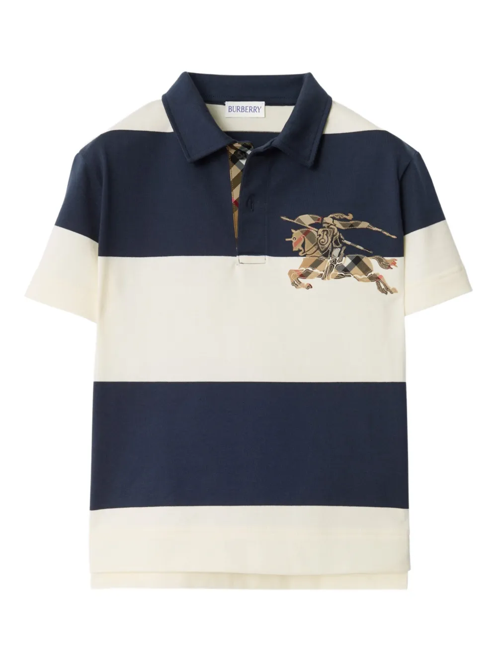 Поло в полоску с нашивкой EKD Burberry Kids, синий
Поло в полоску с нашивкой EKD Burberry Kids, синий