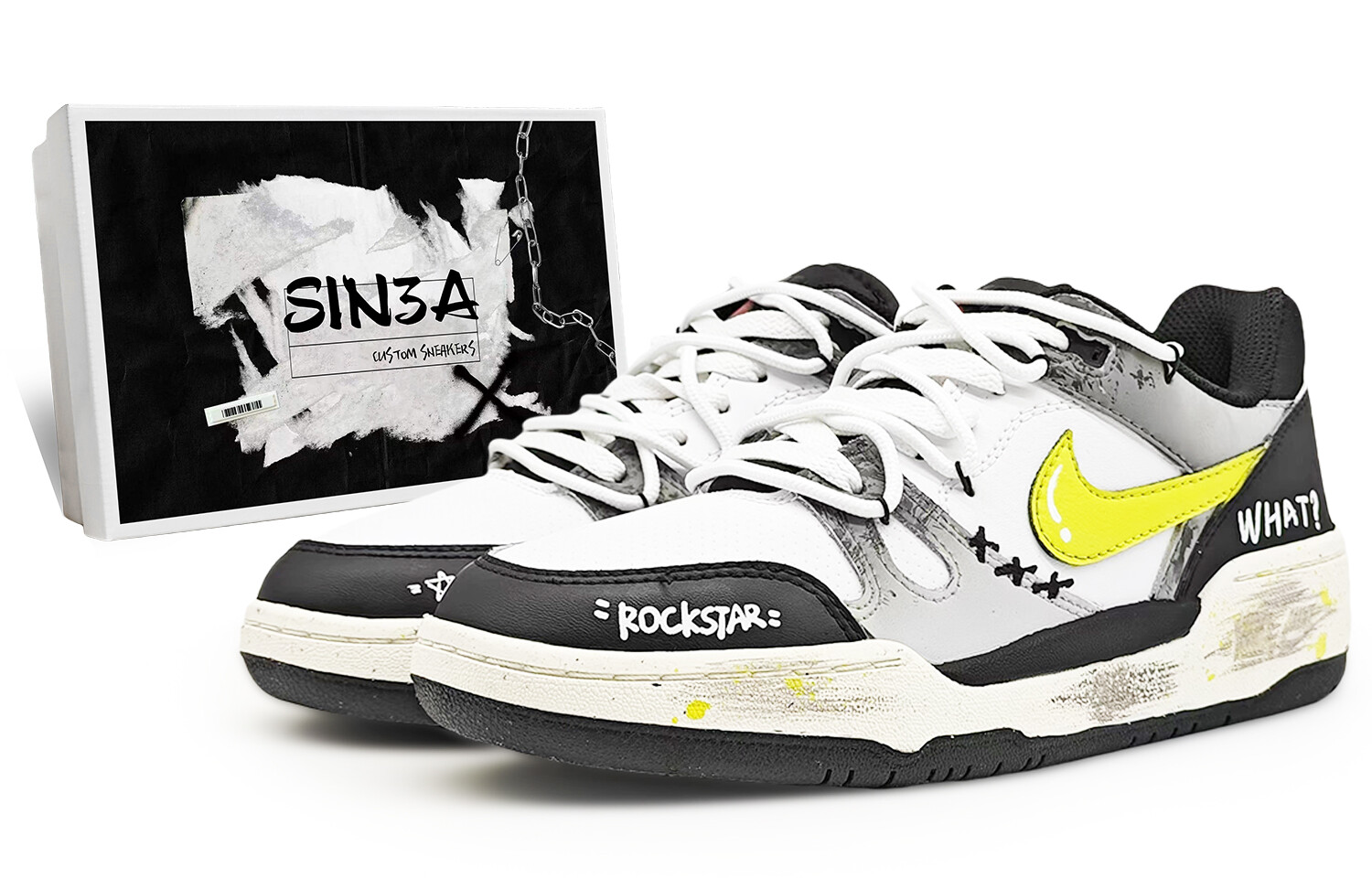 Мужские кроссовки для скейтбординга Full Force с низким верхом, черный/белый/серый/желтый Nike
Мужские кроссовки для скейтбординга Full Force с низким верхом, черный/белый/серый/желтый Nike