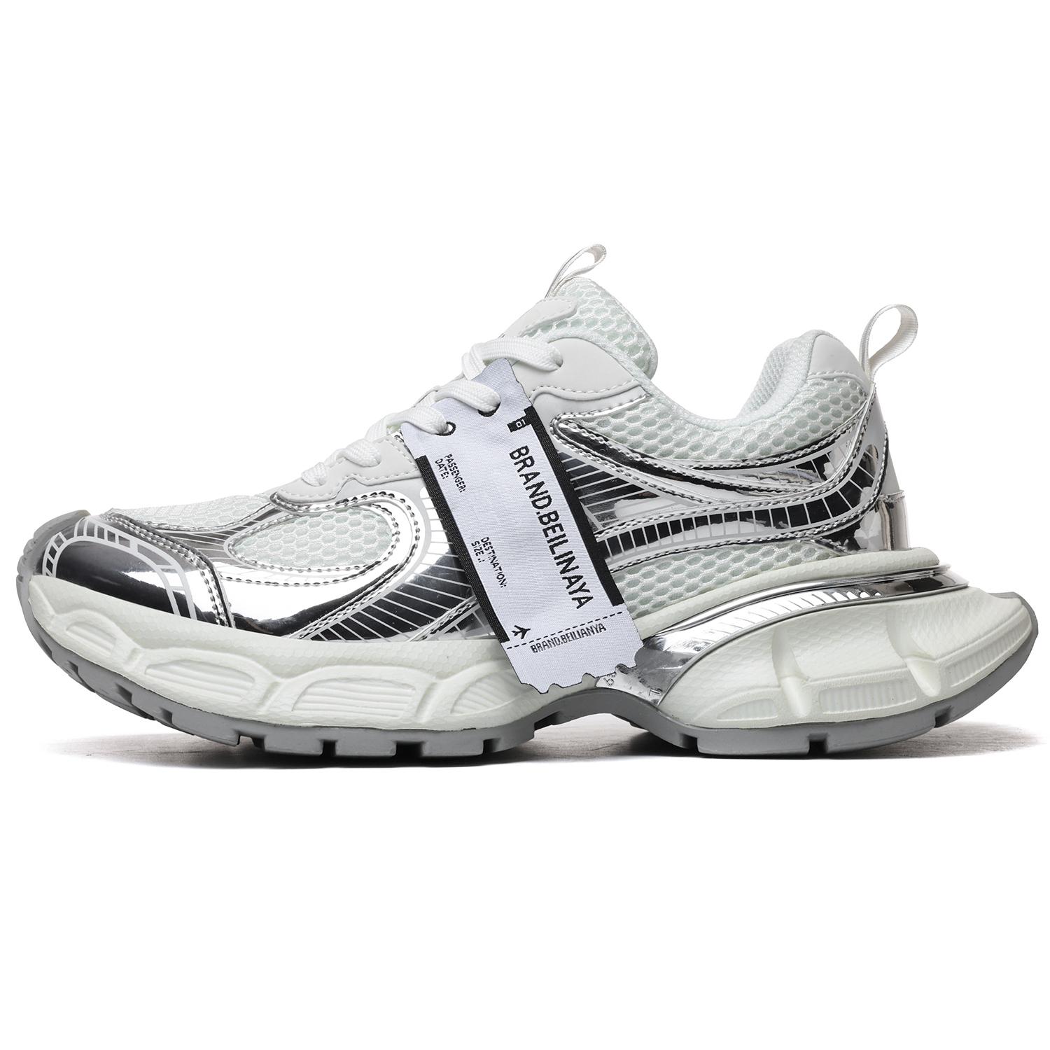 BEILIANYA Амортизирующие нескользящие износостойкие легкие низкие массивные кроссовки на платформе унисекс серебристо-черные, цвет Silver Black
BEILIANYA Амортизирующие нескользящие износостойкие легкие низкие массивные кроссовки на платформе унисекс серебристо-черные, цвет Silver Black