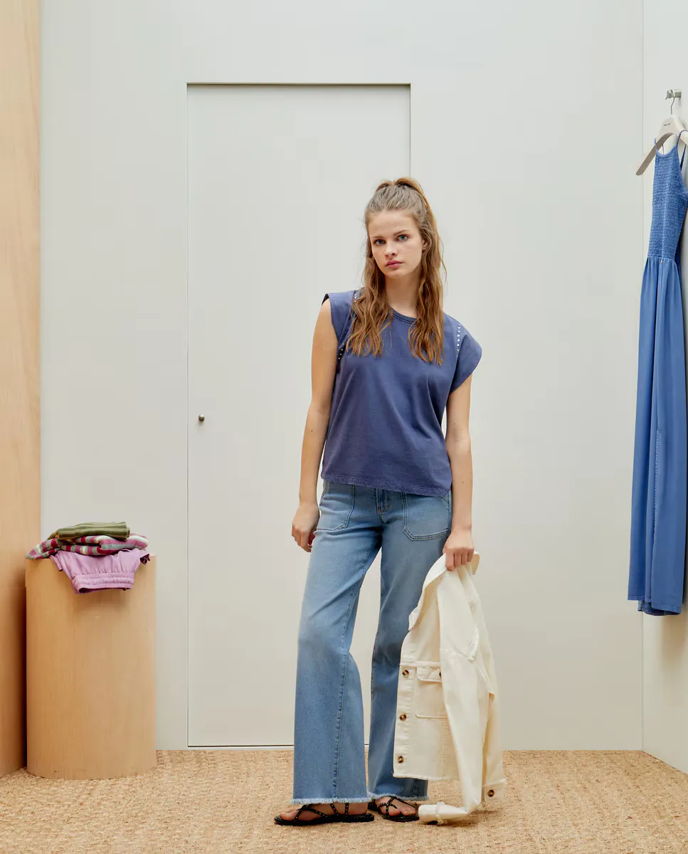 Женская футболка без рукавов с заклепками Green Coast, темно-синий
Женская футболка без рукавов с заклепками Green Coast, темно-синий