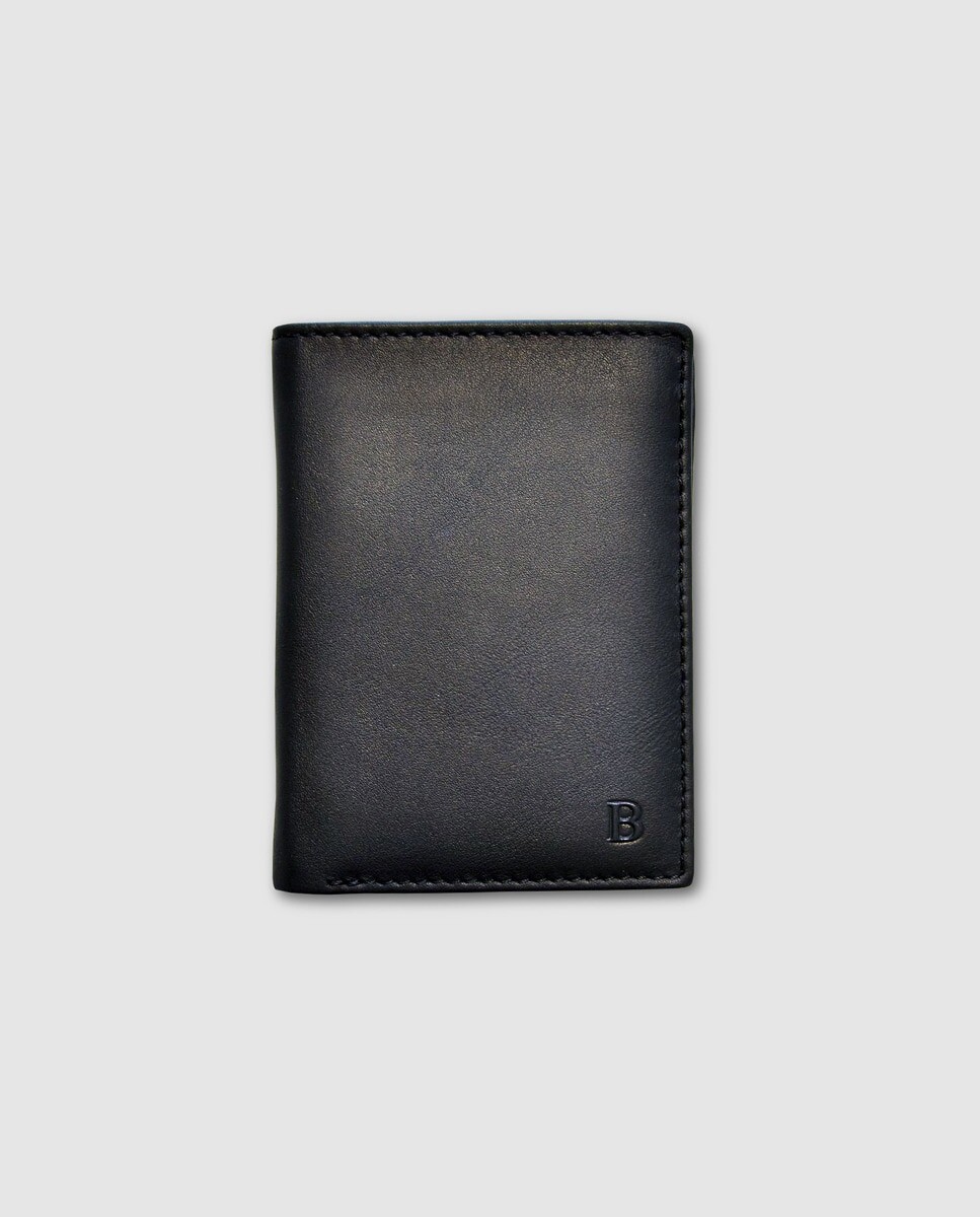 Мужской кошелек в американском стиле из двухцветной кожи черного и синего цветов Miguel Bellido, черный
Мужской кошелек в американском стиле из двухцветной кожи черного и синего цветов Miguel Bellido, черный