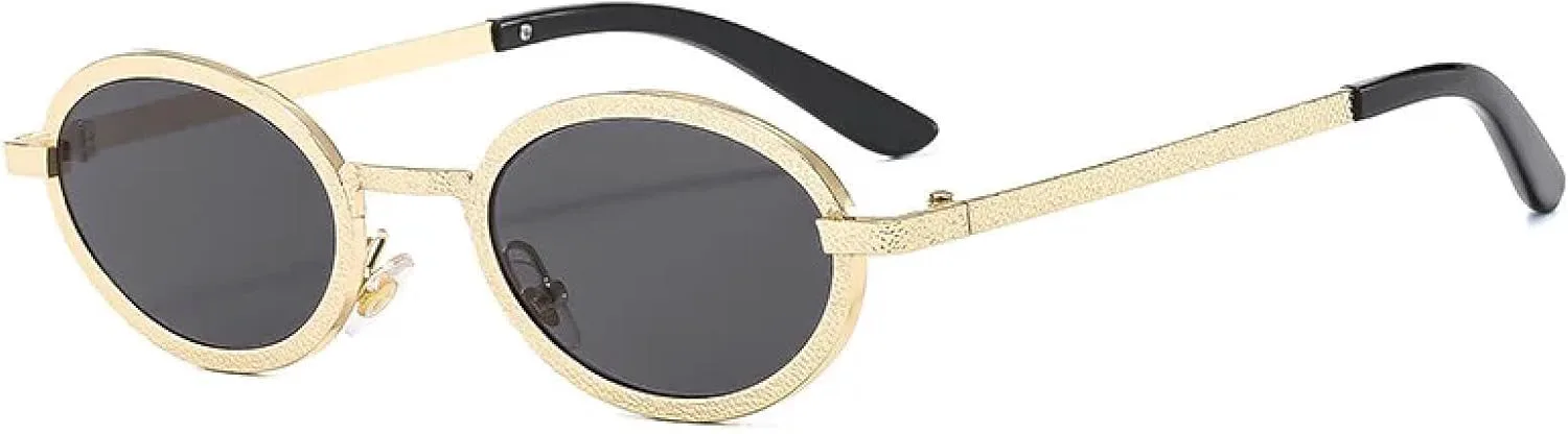 Винтажные круглые солнцезащитные очки для женщин и мужчин, маленькие овальные металлические, роскошные, с защитой от УФ-излучения UV400 UATXTAU, Gold-black
Винтажные круглые солнцезащитные очки для женщин и мужчин, маленькие овальные металлические, роскошные, с защитой от УФ-излучения UV400 UATXTAU, Gold-black