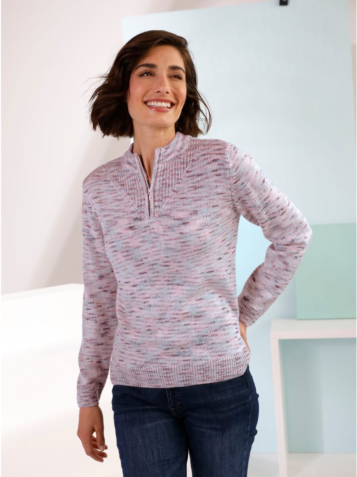 Свитер с воротником-стойкой в цвете светло-розовый меланж Sieh an!
Свитер с воротником-стойкой в цвете светло-розовый меланж Sieh an!