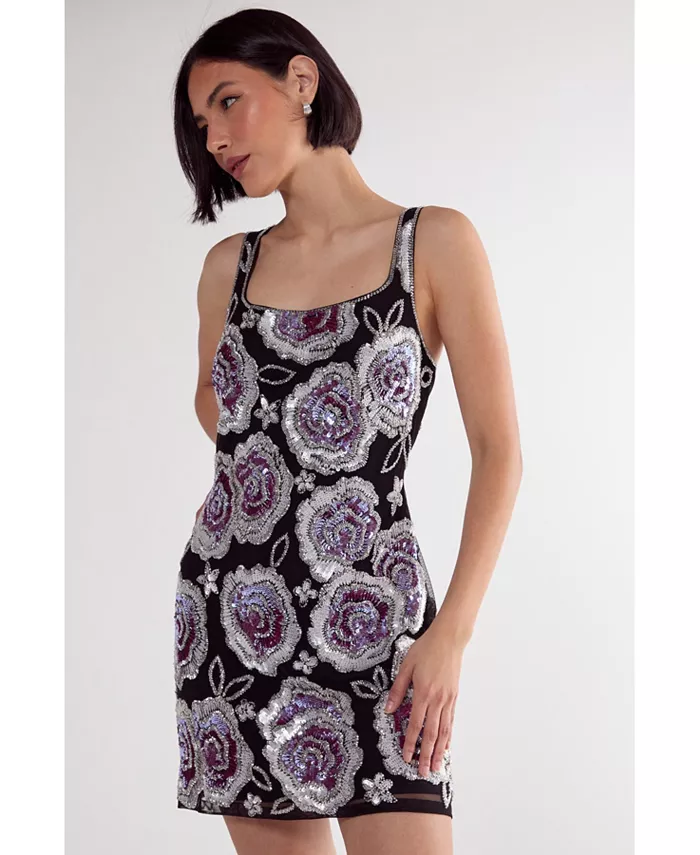 Женское мини-платье с цветочным принтом и пайетками Nasty Gal, черный
Женское мини-платье с цветочным принтом и пайетками Nasty Gal, черный