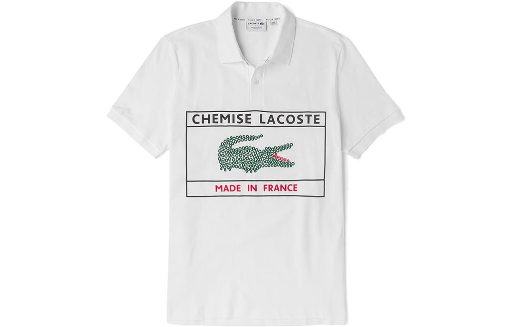 Рубашка поло мужская белая Lacoste, белый 
Рубашка поло мужская белая Lacoste, белый