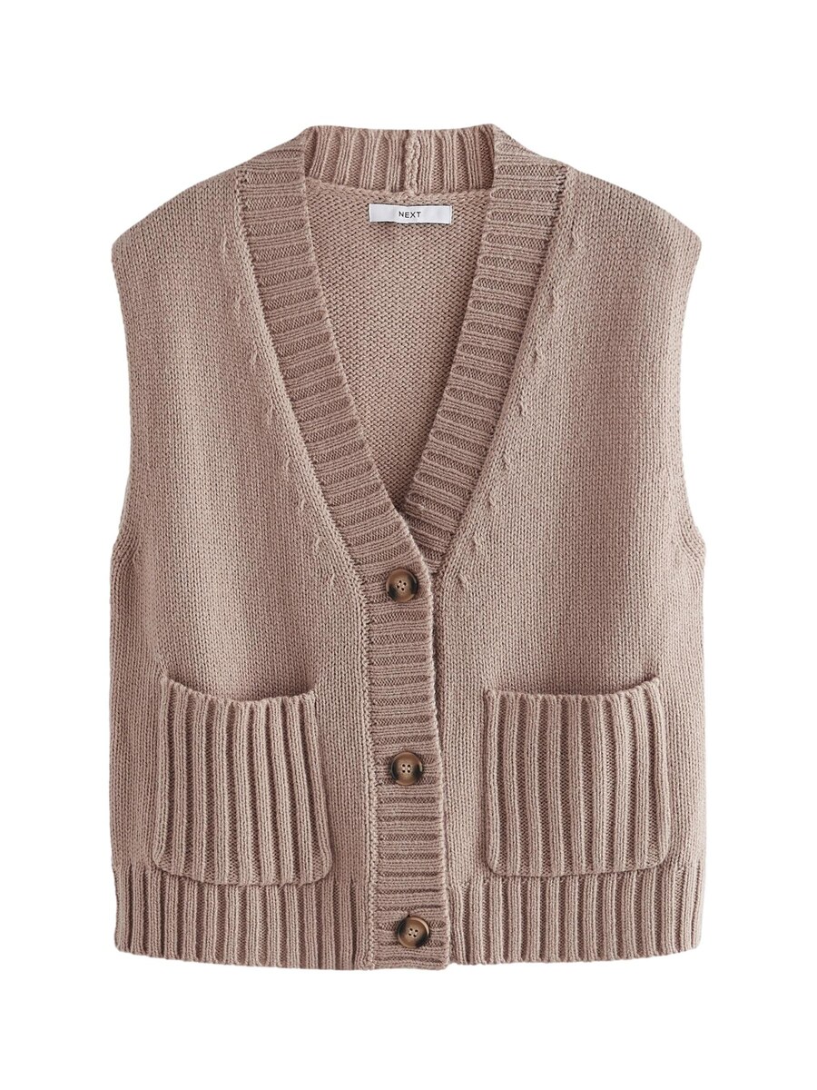 Вязаный кардиган Next Knitted Vest, бежевый
Вязаный кардиган Next Knitted Vest, бежевый