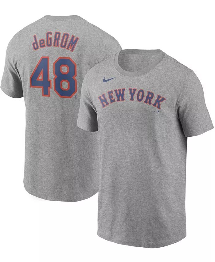 Мужская футболка Jacob DeGrom Gray New York Mets с именем и номером Nike
Мужская футболка Jacob DeGrom Gray New York Mets с именем и номером Nike