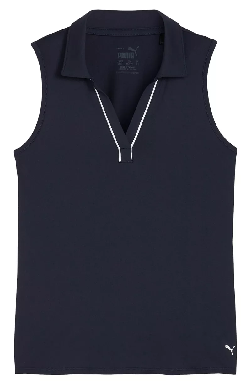 Поло для гольфа без рукавов CLOUDSPUN с окантовкой для девочек PUMA, цвет Deep Navy
Поло для гольфа без рукавов CLOUDSPUN с окантовкой для девочек PUMA, цвет Deep Navy