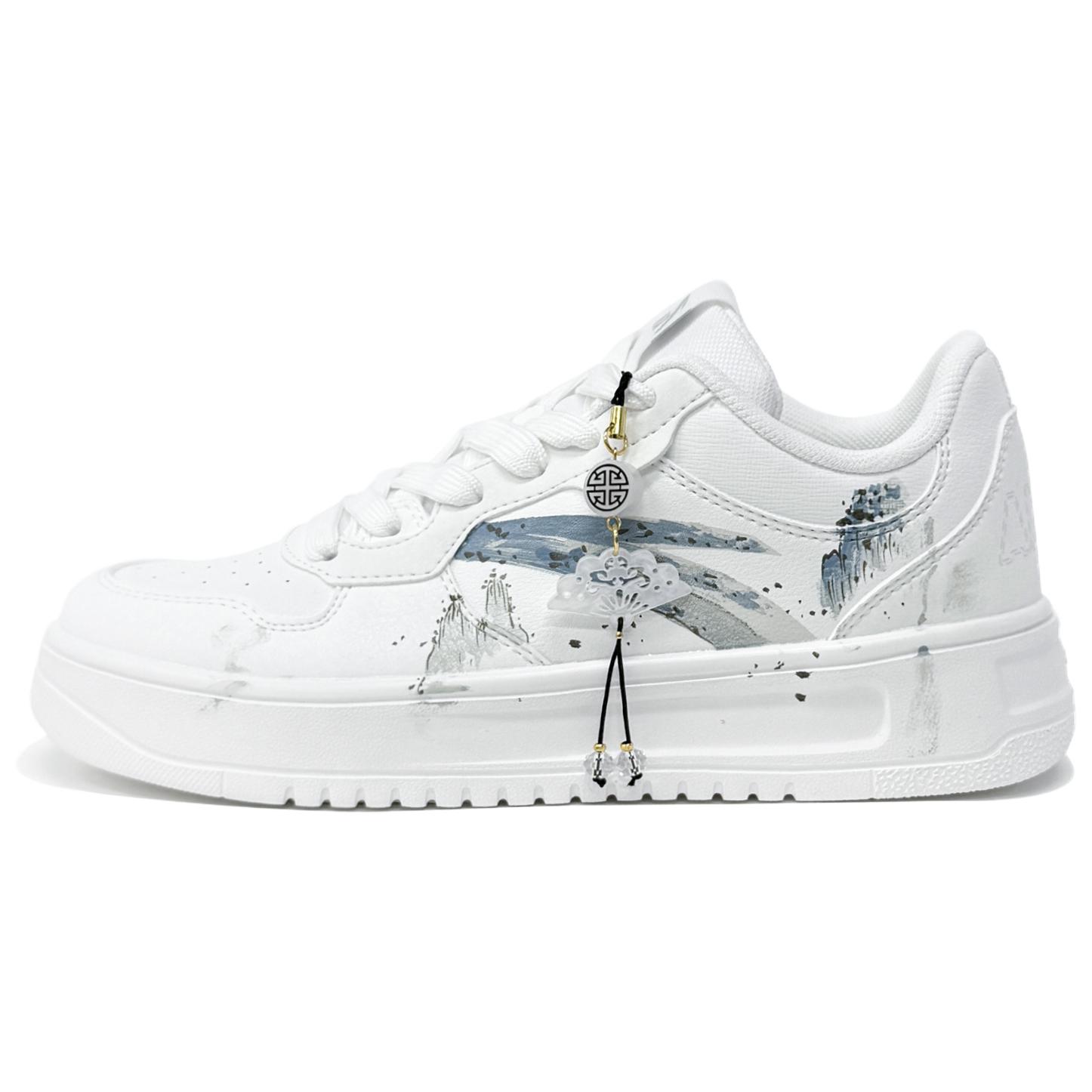 ANTA Противоскользящие и износостойкие дышащие низкие кроссовки для скейтбординга, мужские, белые 
ANTA Противоскользящие и износостойкие дышащие низкие кроссовки для скейтбординга, мужские, белые