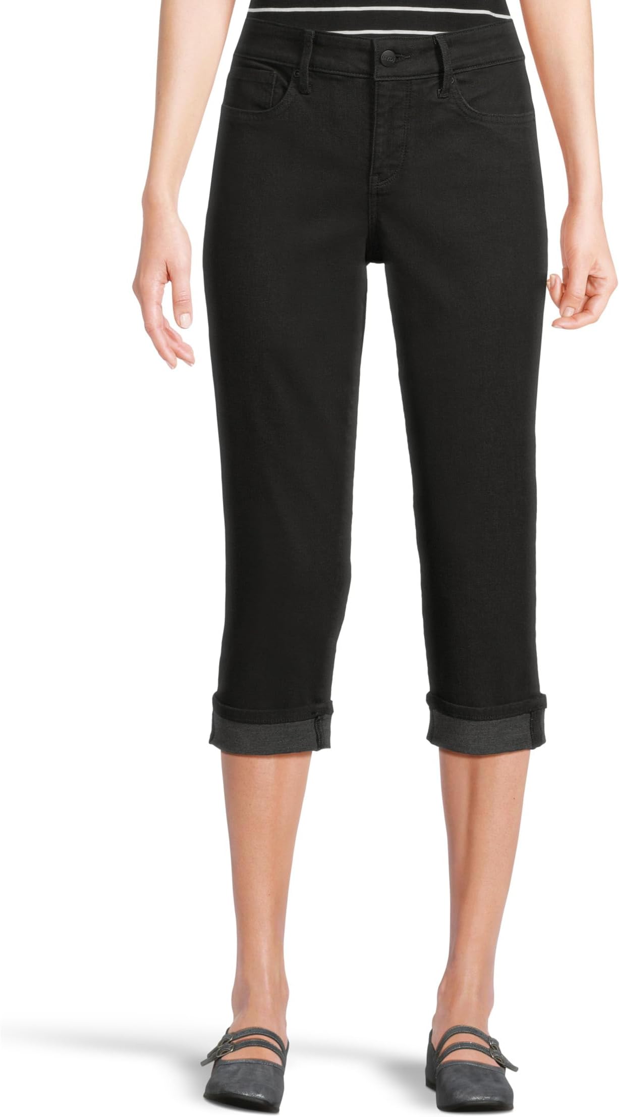 Джинсы NYDJ Marilyn Crop Cuff Jeans In Black, Black
Джинсы NYDJ Marilyn Crop Cuff Jeans In Black, Black