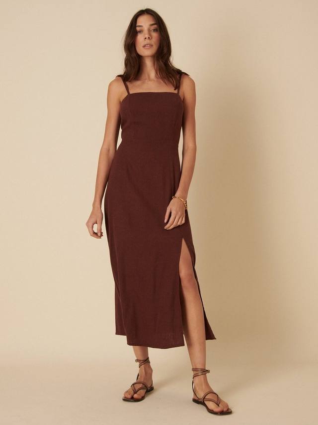 Роскошное льняное платье миди от мэдди Nobody's Child, коричневый
Роскошное льняное платье миди от мэдди Nobody's Child, коричневый