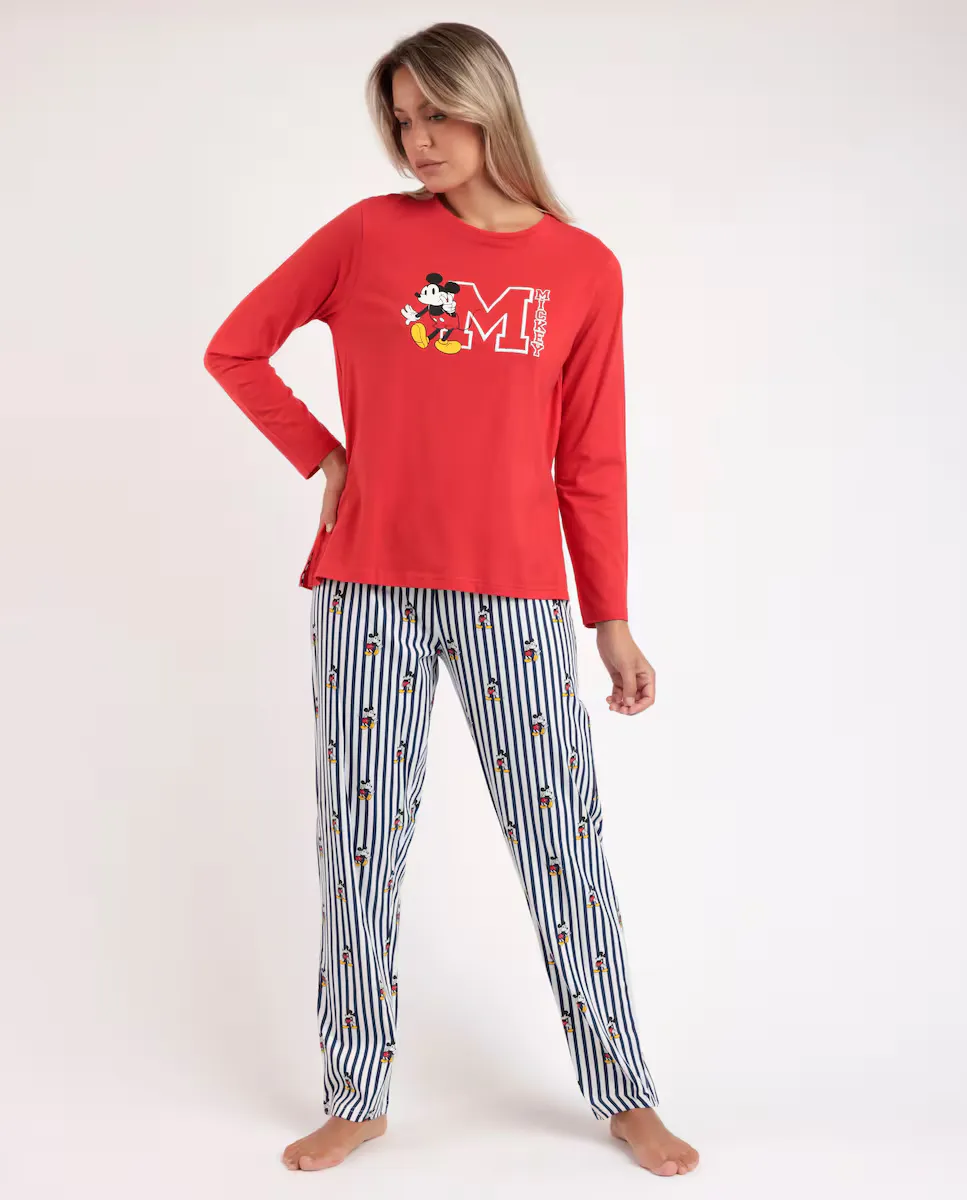 Женская длинная красная трикотажная пижама Disney, красный
Женская длинная красная трикотажная пижама Disney, красный