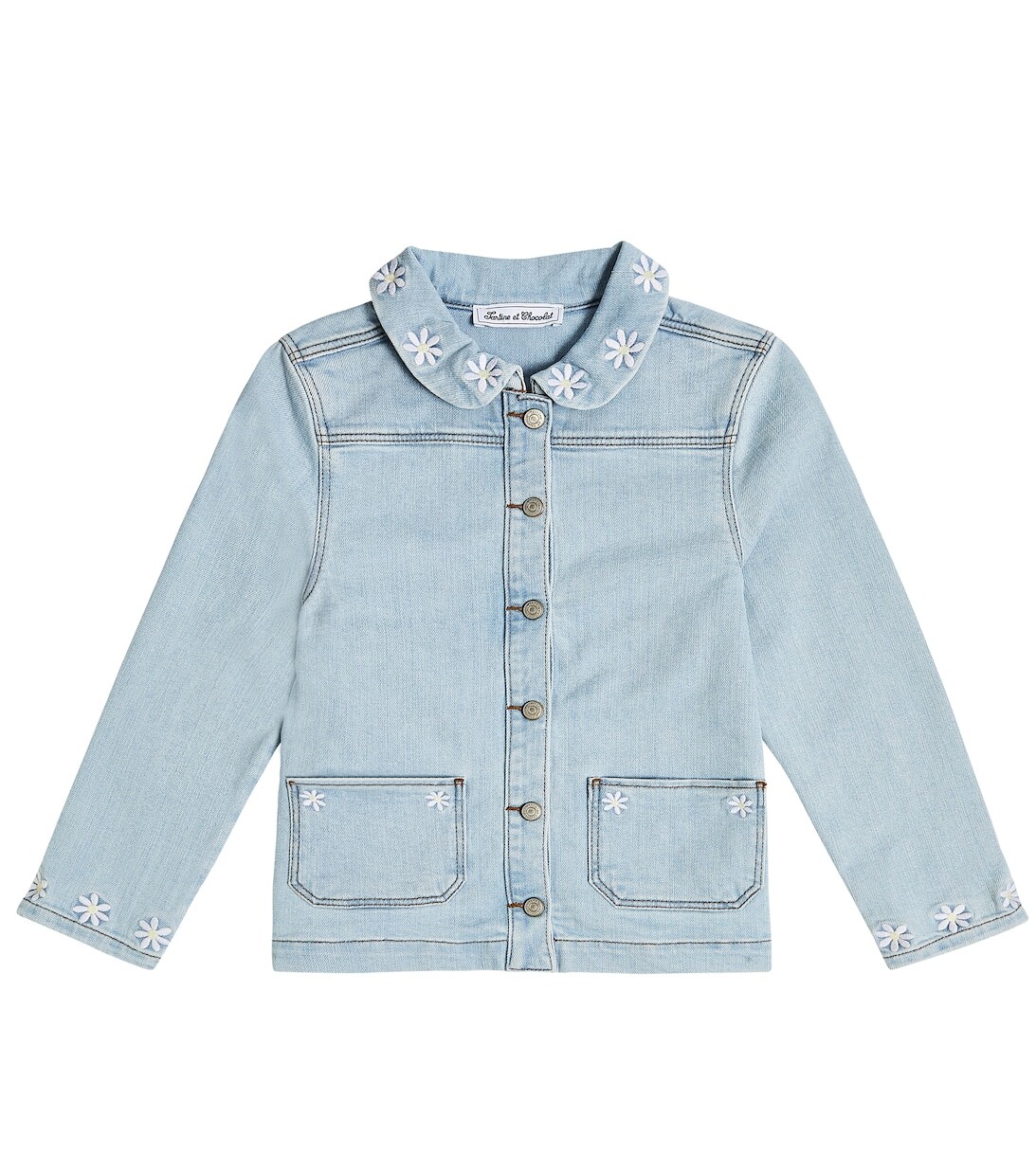 Джинсовая куртка с вышивкой Tartine et Chocolat, синий
Джинсовая куртка с вышивкой Tartine et Chocolat, синий
