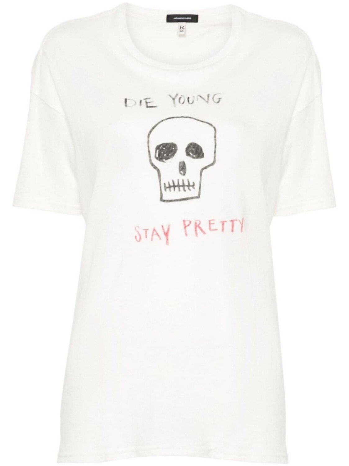 R13 футболка с принтом-лозунгом, нейтральный цвет
R13 футболка с принтом-лозунгом, нейтральный цвет