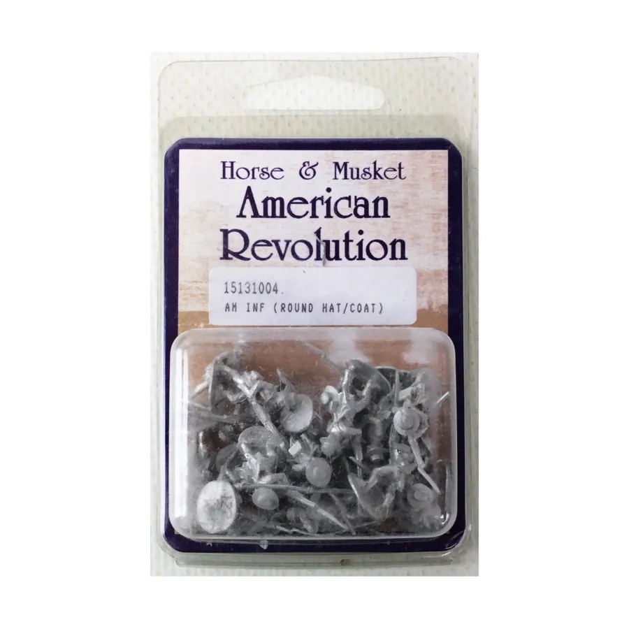 Американская пехота в круглых шляпах и пальто, Historical Miniatures (15mm) (Game Figures)
Американская пехота в круглых шляпах и пальто, Historical Miniatures (15mm) (Game Figures)