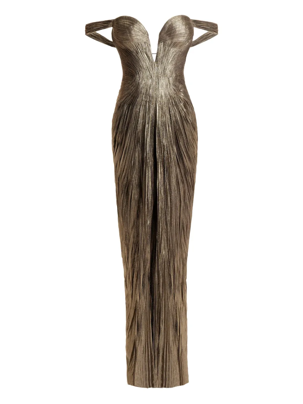 Плиссированное платье макси с открытыми плечами Maria Lucia Hohan, нейтральный
Плиссированное платье макси с открытыми плечами Maria Lucia Hohan, нейтральный