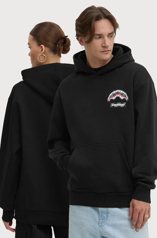 Хлопковая толстовка Sprayground, черный 
Хлопковая толстовка Sprayground, черный