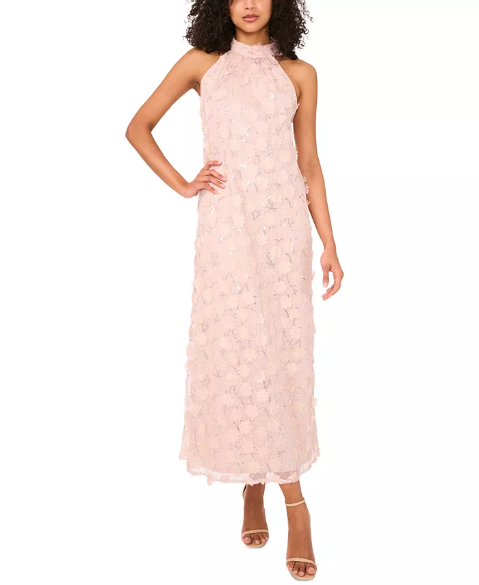 Миниатюрное платье-халтер с 3D аппликацией цветов MSK, коричневый/бежевый
Миниатюрное платье-халтер с 3D аппликацией цветов MSK, коричневый/бежевый