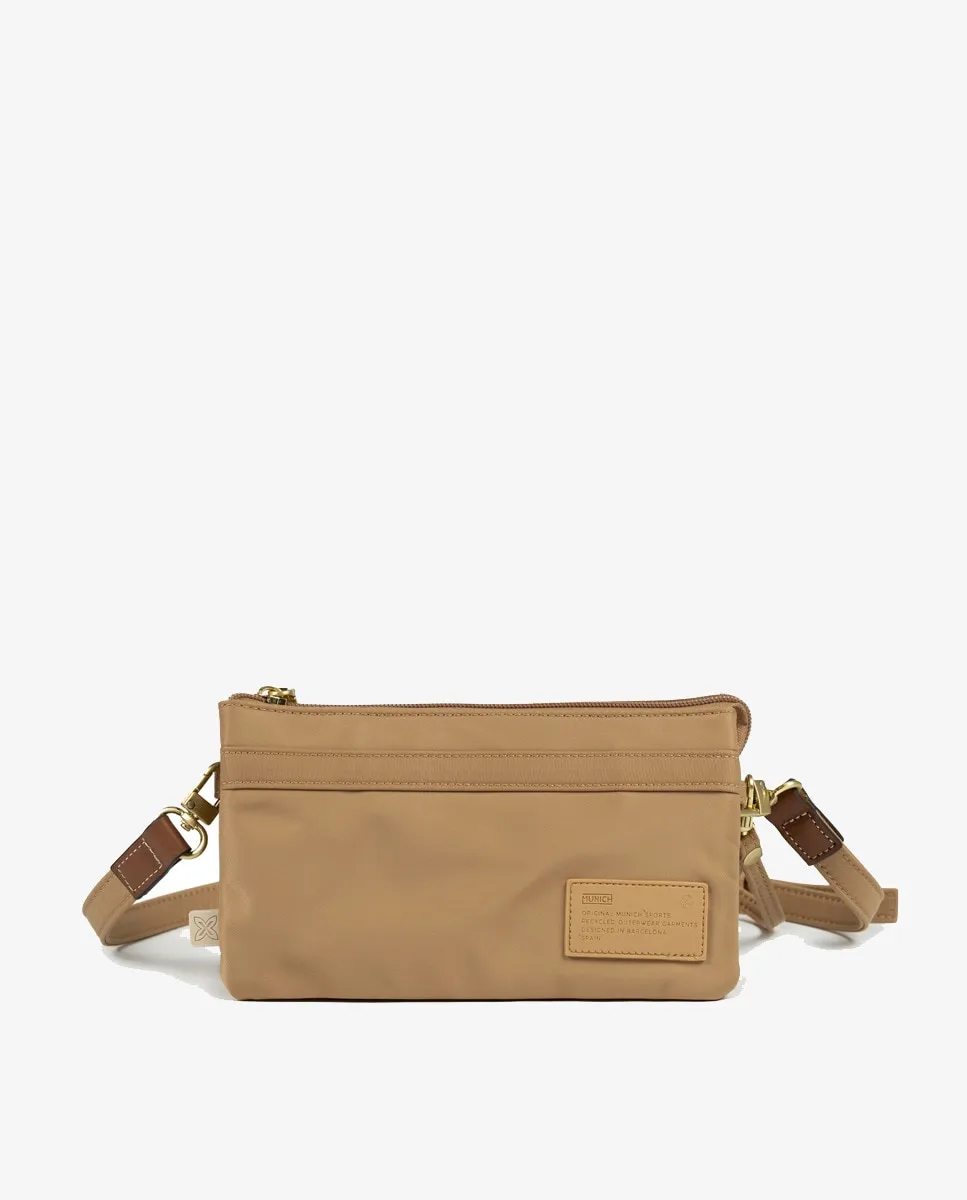 Сумка через плечо из переработанного нейлона с кожаными деталями Munich, бежевый
Сумка через плечо из переработанного нейлона с кожаными деталями Munich, бежевый