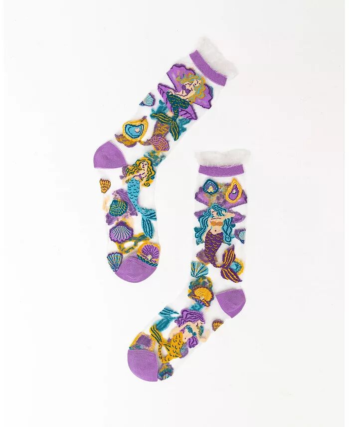 Женские прозрачные носки с оборками и причудливым рисунком «русалка» Sock Candy
Женские прозрачные носки с оборками и причудливым рисунком «русалка» Sock Candy