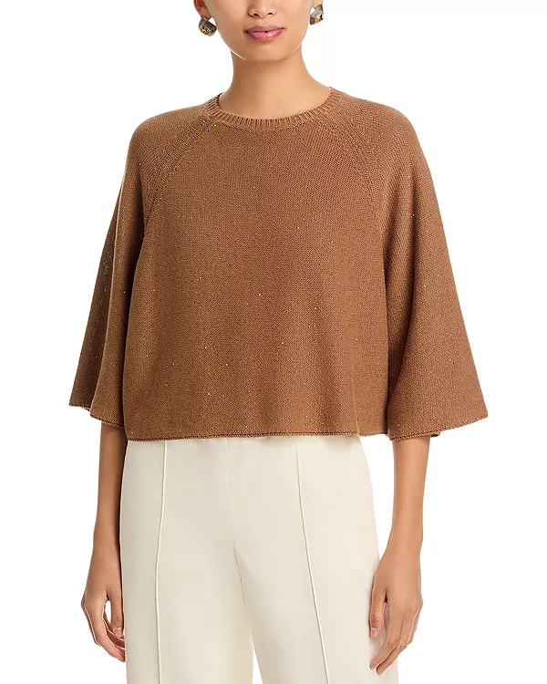 Свитер с круглым вырезом Fabiana Filippi, коричневый
Свитер с круглым вырезом Fabiana Filippi, коричневый