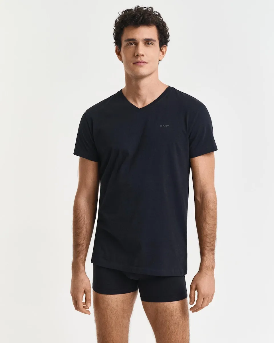 Упаковка из двух хлопковых маек с короткими рукавами Gant, черный
Упаковка из двух хлопковых маек с короткими рукавами Gant, черный