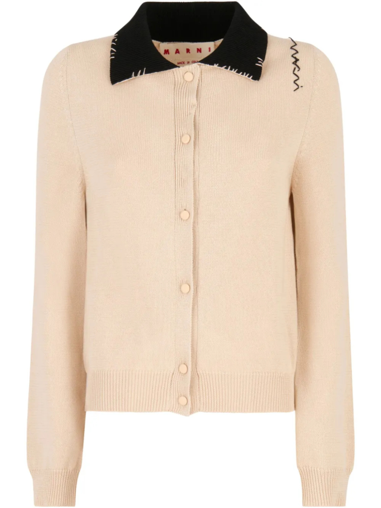 Кардиган с контрастным воротником Marni, нейтральный
Кардиган с контрастным воротником Marni, нейтральный