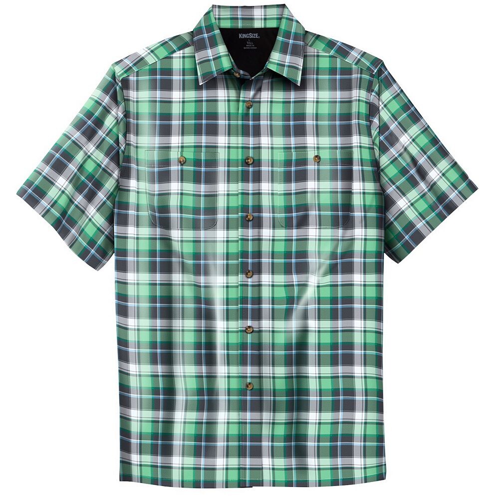 Мужская спортивная рубашка в клетку с короткими рукавами и короткими рукавами Kingразмера Big & Tall KingSize, цвет Green Plaid
Мужская спортивная рубашка в клетку с короткими рукавами и короткими рукавами Kingразмера Big & Tall KingSize, цвет Green Plaid