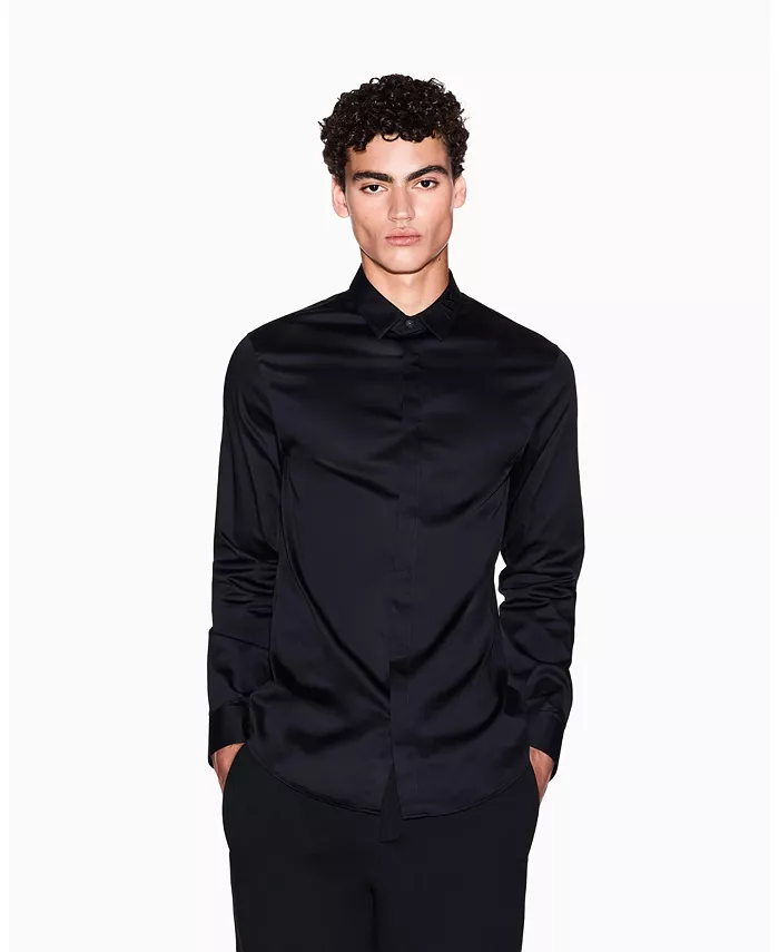 Мужская ночная сатиновая рубашка Lab Satin Woven A|X Armani Exchange, черный
Мужская ночная сатиновая рубашка Lab Satin Woven A|X Armani Exchange, черный