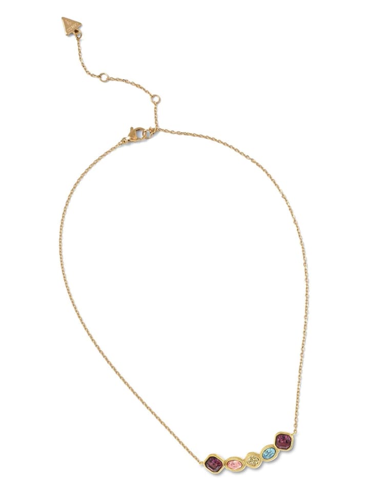 Guess Женское колье с множеством кристаллов, золотистого цвета
Guess Женское колье с множеством кристаллов, золотистого цвета