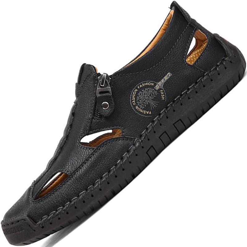 Сандалии LZDZN для мужчин, кожаные, закрытый носок, белые, коричневые, черные, синие, классические размеры, летние шлепанцы, пляжная обувь
Сандалии LZDZN для мужчин, кожаные, закрытый носок, белые, коричневые, черные, синие, классические размеры, летние шлепанцы, пляжная обувь