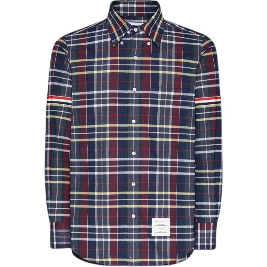 Тартановая клетчатая фланелевая рубашка THOM BROWNE, синяя
Тартановая клетчатая фланелевая рубашка THOM BROWNE, синяя