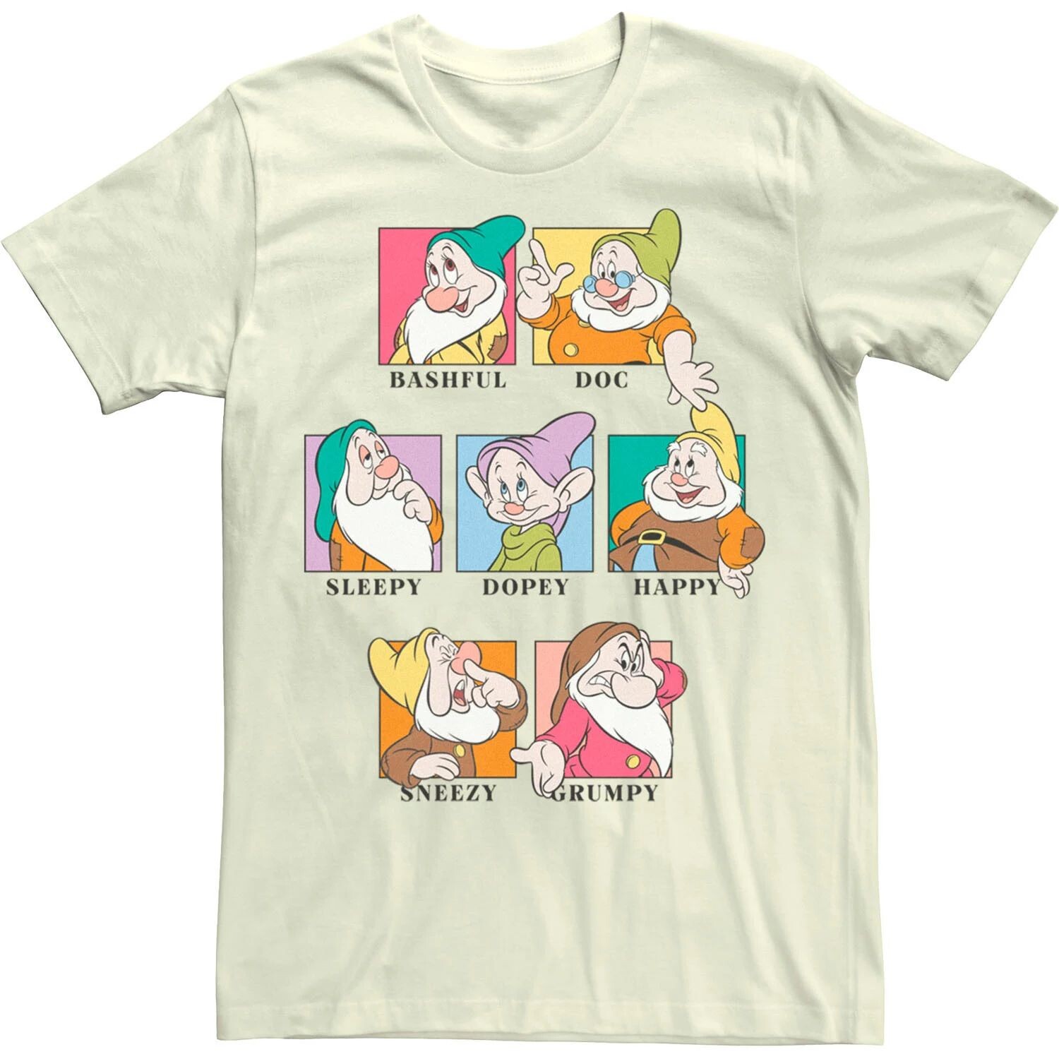 Мужская винтажная футболка Disney Princess 7 Dwarfs Licensed Character 
Мужская винтажная футболка Disney Princess 7 Dwarfs Licensed Character