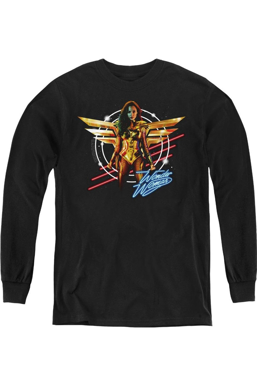 Молодежная толстовка с длинным рукавом «Чудо-женщина 1984» с космическим постером Gildan, черный 
Молодежная толстовка с длинным рукавом «Чудо-женщина 1984» с космическим постером Gildan, черный