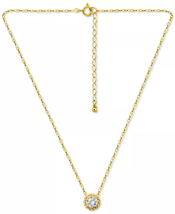 (1 1/4 карата) 6-миллиметровое круглое кубическое цирконие с полированной окантовкой в виде веревки. Длина 16 дюймов + 2 дюйма. Золото 18 карат поверх стерлингового серебра. Создано Giani Bernini, gold
(1 1/4 карата) 6-миллиметровое круглое кубическое цирконие с полированной окантовкой в виде веревки. Длина 16 дюймов + 2 дюйма. Золото 18 карат поверх стерлингового серебра. Создано Giani Bernini, gold