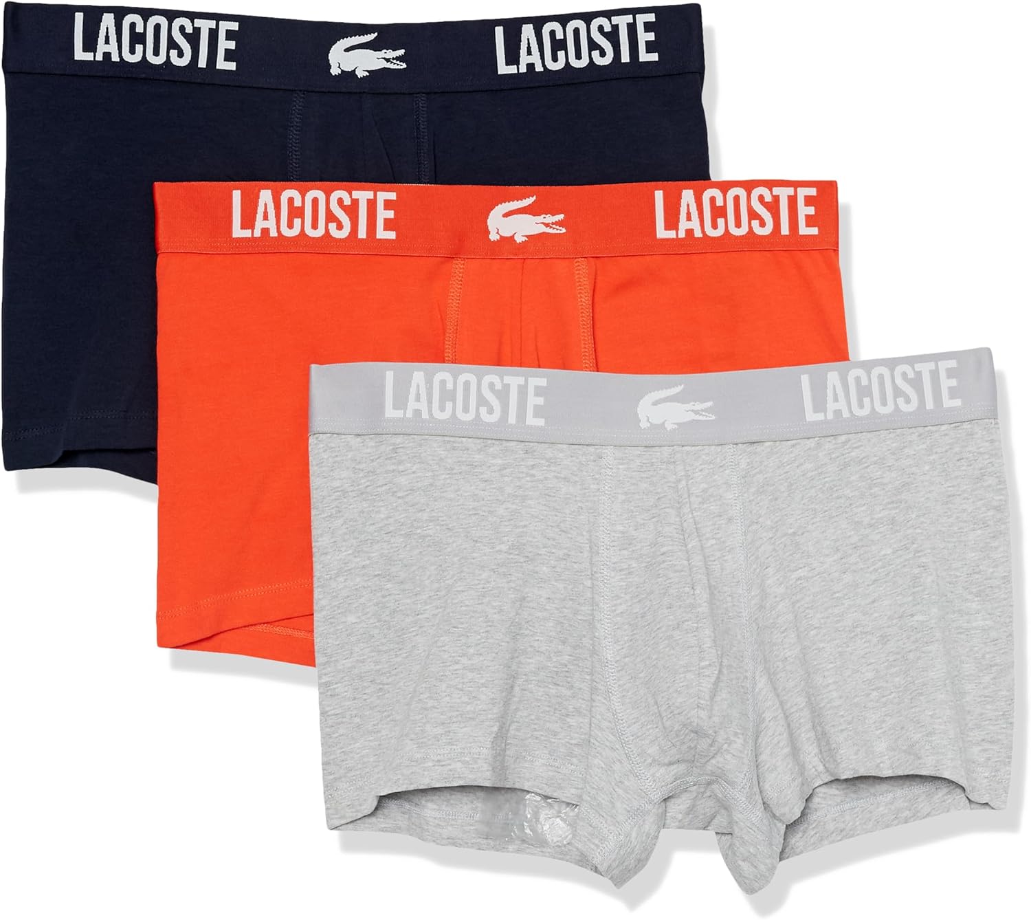 Мужские хлопковые трусы-боксеры Lacoste Croc из эластичной кожи, 3 шт., Dove Grey/Navy Blue/Sunrise
Мужские хлопковые трусы-боксеры Lacoste Croc из эластичной кожи, 3 шт., Dove Grey/Navy Blue/Sunrise