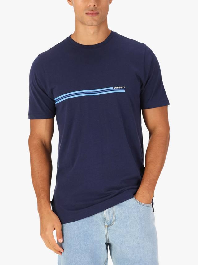 Хлопковая футболка Regular Fit с коротким рукавом и блочной полоской LUKE 1977, Navy
Хлопковая футболка Regular Fit с коротким рукавом и блочной полоской LUKE 1977, Navy