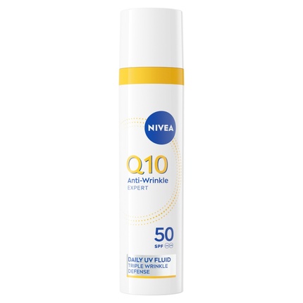 Ежедневный флюид против морщин Q10 SPF50 - уход за кожей Nivea
Ежедневный флюид против морщин Q10 SPF50 - уход за кожей Nivea