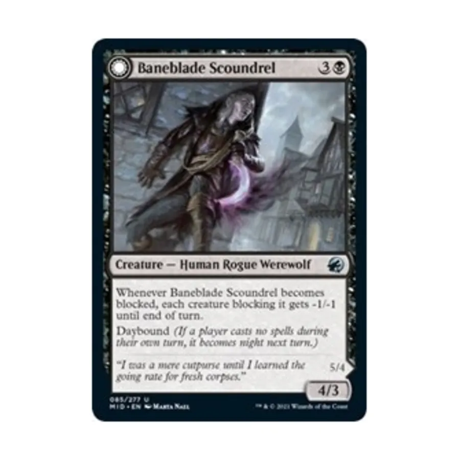 CCG Негодяй с клинком «Гибельным клинком» (U), MTG - Innistrad - Midnight Hunt
CCG Негодяй с клинком «Гибельным клинком» (U), MTG - Innistrad - Midnight Hunt