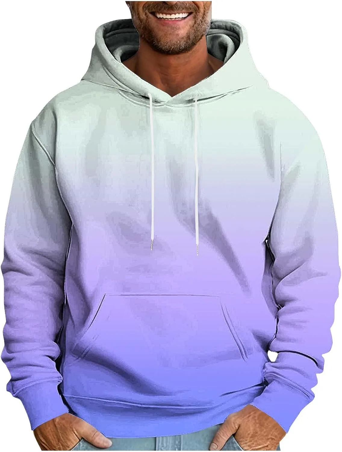 Мужской худи Casual с карманом, градиентный цвет
Мужской худи Casual с карманом, градиентный цвет
